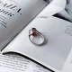 Срібна каблучка з натуральним рубіном 5.641ct, вага виробу 4,35 гр (2157946) - зображення 4