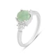 Серебряное кольцо с натуральным изумрудом 1.45ct, вес изделия 2,8 гр (2150947) - изображение 1