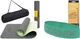 Набор Коврик спортивный Cornix TPE 183 x 61 x 0.6 см для йоги и фитнеса XR-0002 Black/Green + Резинка для фитнеса и спорта из ткани Cornix Loop Band XR-0138 7-9 кг Зеленая - изображение 1