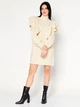 Платье вязаное короткое зимнее теплое женское NA-KD 1018-006319-0260 XXS/XS Молочное (7325944743077) - изображение 3