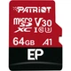 Карта пам'яті microSD 64Gb Patriot EP Series UHS-I U3 V30 A1 EP + SD адаптер (PEF64GEP31MCX) - зображення 1
