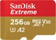 Карта памяти microSD 256Gb SanDisk Extreme Class 10 UHS-I V30 U3 A2 + SD адаптер (SDSQXAV-256G-GN6MA) - изображение 1