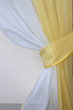 Комплект кухонних штор VR-Textil № 017к з підв'язками на карниз 1 - 1.5 м 265х170 см Жовтий з білим (50-081) - зображення 3