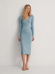 Кардиган вязаный женский NA-KD 1018-007236-0617 2XL Серо-голубой (7325943626944) - изображение 3