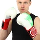 Перчатки боксерские на липучке Zelart Fistrage 9735 размер 12 унций White-Neon Green-Red - изображение 8