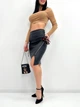 Юбка из экокожи до колена Fashion 42 черный - изображение 2
