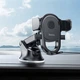 Тримач для мобільного HOCO H5 Integrity one-key car holder(center console) Black - изображение 5