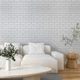 Панель Sticker Wall стеновая 700х700х4мм Белая кирпичная с серебром SW-00001502 - изображение 7