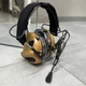 Наушники тактические Earmor M32X MOD4, активные, с креплением на шлем и оголовьем, цвет Койот (коричневый) - изображение 7