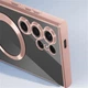 Чехол силиконовый MagSafe WAVE Metal Color Case with Magnetic Ring для Samsung Galaxy S24 Ultra Rose gold - изображение 2