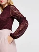 Ажурна блуза Vero Moda 317402509 S (82930S) Бордовий - зображення 3
