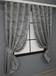 Комплект коротких штор VR-Textil Жакард Sultan YL № 1212ш 130х170 см 2 шт Сірий (35-0072) - зображення 2
