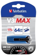 Pendrive Verbatim V3 Max 64GB USB 3.0 Blue (0023942498070) - obraz 1