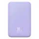 Павербанк Baseus Magnetic Mini Air 5000 mAh 20W с беспроводной зарядкой Qi 15W 2в1 Purple - изображение 6