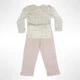 Піжама дитяча (футболка з довгим рукавом + штани) ZEYNO&MEMO organic cotton wear (Туреччина) 4 роки 104 см Біло-рожевий (0579) - зображення 2