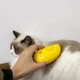 Щётка массажёр для вычёсывания шерсти собак и кошек с паровым распылителем (желтая) - изображение 6