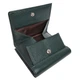 Женский маленький кошелек натуральная кожа Genuine Leather зелёный 2206-037M-10 green - изображение 2