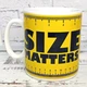 Кружка керамическая подарочная "Size matters" 1000мл, Желтый - изображение 1