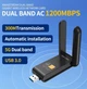 Дводіапазонний Wi-Fi адаптер PIX-LINK UAC15 1200M 5 ГГц/2,4 ГГц Free Driver - зображення 3
