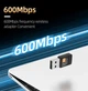 Двухдиапазонный Wi-Fi адаптер PIX-LINK UAC09BD 600M 5 ГГц/2,4 ГГц Free Driver - изображение 2