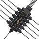 Фан хаб кулерів з підсвічуванням 10 x ARGB Sync 5V/3 pin + PWM HUB SATA живлення розгалужувач Концентратор Чорний - зображення 2