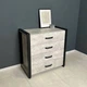 Комод с ящиками MebliRoMax Loft 4Ш 900х900х500 Индастриал /Черный (000085368) - изображение 1