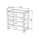 Комод із ящиками MebliRoMax Loft 4Ш 900х900х500 Дуб Тахо /Чорний (000085368) - зображення 5