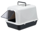 Закритий туалет для котів Ferplast Clear Cat 20 чорний 55x40x38 см 72053199 - зображення 4