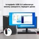 Тридіапазонний адаптер WiFi AXE5400M перехідник передавач 5400 Мбіт/с USB 3.0 2.4G / 5G / 6GHz для Windows, чорний (84387470) - зображення 2