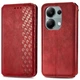 Чехол Deexe Rhombus Wallet для Xiaomi Redmi Note 13 Pro 4G / Poco M6 Pro - Red - изображение 1