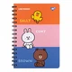 Записна книга блокнот YES Line Friends А5 80 аркушів лінія карт. обкладинка подвійна cпіраль (151770) - зображення 1