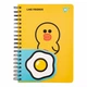 Записна книга блокнот YES Line Friends. Sally 2в1 В5+В8 80+20 аркушів клітинка карт. обкладинка подвійна cпіраль (151780) - изображение 1