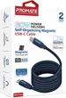 Кабель Promate Springy USB-C to USB-C 60W Power Delivery 1.2 м Blue (springy.blue) - зображення 8
