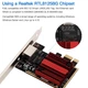 Сетевая карта PCI-E Fenvi F-R2500PCE (RTL8125B), PCI-E X1, 10/100/1000M/2.5G, heat sink - изображение 5