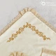 Крыжма тонкая Мамине Сонечко Монохром цветы золотоя вышивка лен айвори 140*140 см ( 3209-Г) - изображение 2