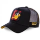 Бейсболка тракер кепка CAPSLAB LOONEY TUNES DAFFY DUCK TRUCKER SNAPBACK з шевроном на регуляторі дихає з сіткою New унісекс One size чорна - зображення 1