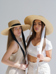 Шляпа соломенная с широкими полями D.Hats с черной лентой - изображение 6