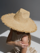 Шляпа соломенная Федора с широкими полями D.Hats с бахрамой - изображение 1