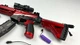 Автомат HK416 808F RED стреляет орбизами, Игрушечный гелевый автомат на пульках orbeez + 500 орбизов - изображение 7