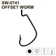Гачки MiniMax Offset Worm SW-0741 # 2/0 BLN 5шт. ring - зображення 1