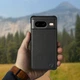 Кожаная накладка Stenk Cover для Google Pixel 8 Чёрная (76885) - изображение 3