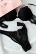 Комплект белья Victoria's Secret Push-Up Bra Black Set 32B-S - изображение 5