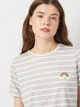 Пижама (футболка + шорты) женская из вискозы Trendyol THMSS20PT0230 S Grey Marl (8683048217160) - изображение 5