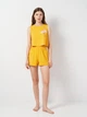 Пижама (майка + шорты) женская Trendyol THMSS23PT00174 S Yellow (8683048497647) - изображение 3