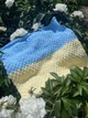 Плюшевий в'язаний дитячий плед "Плетінка" 80 на 80 см №13 - Нежно-жовтий - зображення 4