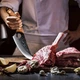Разделочный кованый нож для мяса Фултанг 145х50х4 мм с чехлом коричневый - изображение 3