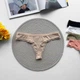 Женские трусы стринги Ouno 6504 c кружевом, Коричневые L/XL - изображение 2