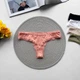 Жіночі труси стрінги Ouno 6504 з мереживом, Пудра L/XL - зображення 2