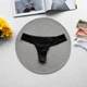 Женские трусы стринги Ouno 6504 c кружевом, Черные L/XL - изображение 1