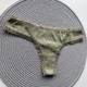 Женские трусы стринги Ouno 6504 c кружевом, Хаки L/XL - изображение 3